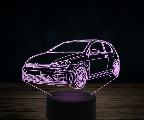 Beling 3D lampa, volkswagen golf 7, 7 farebná VW13
