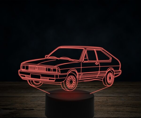 Beling 3D lampa,Volkswagen car, 7 farebná VW17