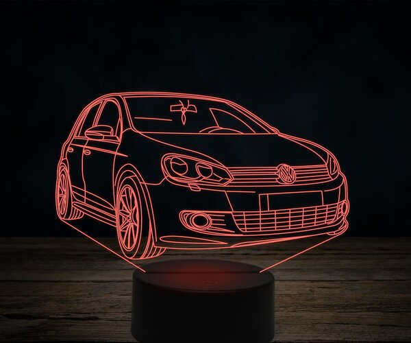 Beling 3D lampa,Volkswagen Golf Mk6, 7 farebná VW20