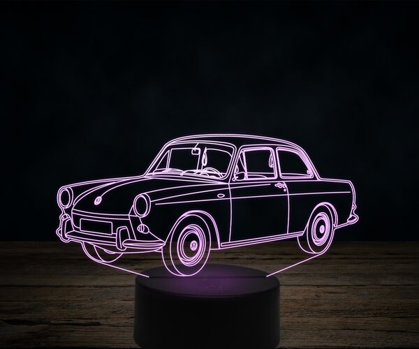 Beling 3D lampa,Volkswagen 1500 Notchback, 7 farebná VW18