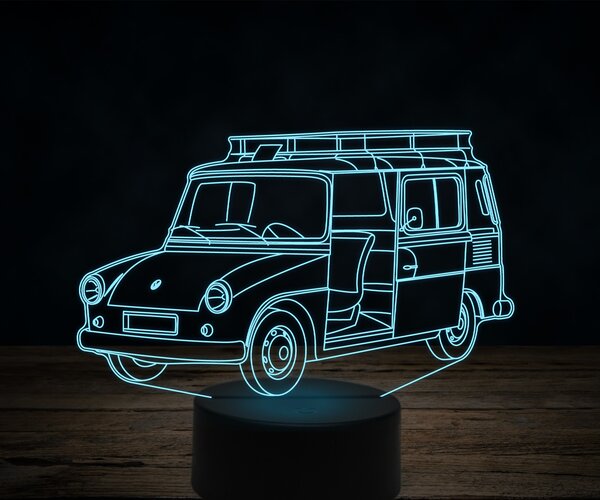 Beling 3D lampa,Volkswagen Frodilin, 7 farebná VW19