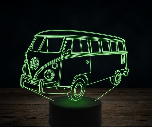 Beling 3D lampa, VOLKSWAGEN T2A KOMBI 1969, 7 farebná VW22