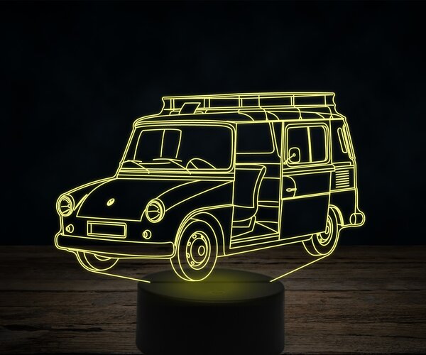 Beling 3D lampa,Volkswagen Frodilin, 7 farebná VW19
