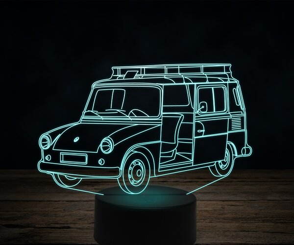 Beling 3D lampa,Volkswagen Frodilin, 7 farebná VW19