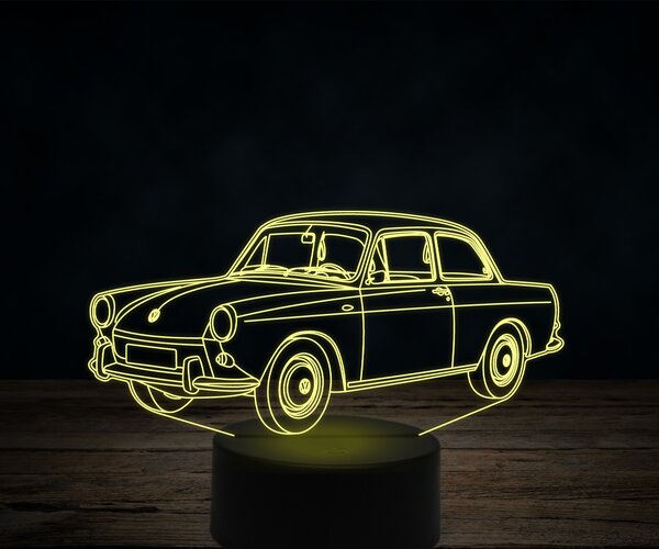 Beling 3D lampa,Volkswagen 1500 Notchback, 7 farebná VW18