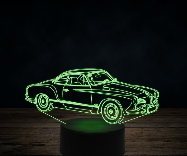 Beling 3D lampa,Volkswagen Karmann Ghia, 7 farebná VW21