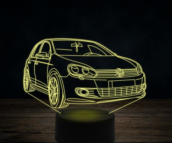 Beling 3D lampa,Volkswagen Golf Mk6, 7 farebná VW20