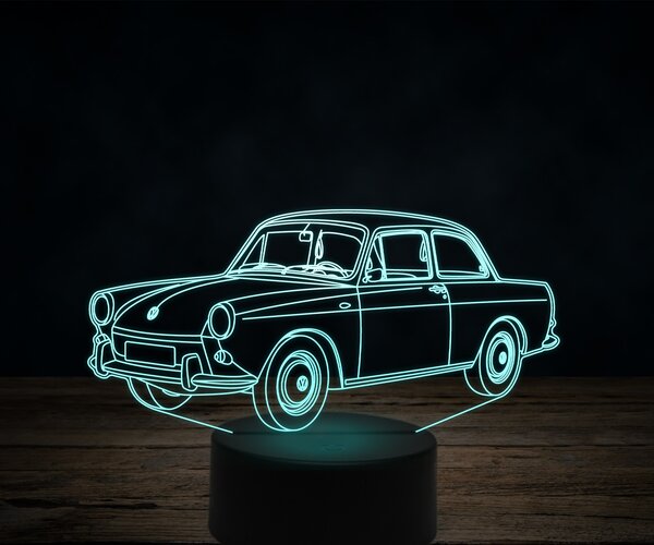 Beling 3D lampa,Volkswagen 1500 Notchback, 7 farebná VW18