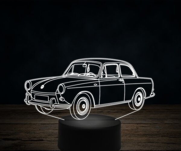 Beling 3D lampa,Volkswagen 1500 Notchback, 7 farebná VW18
