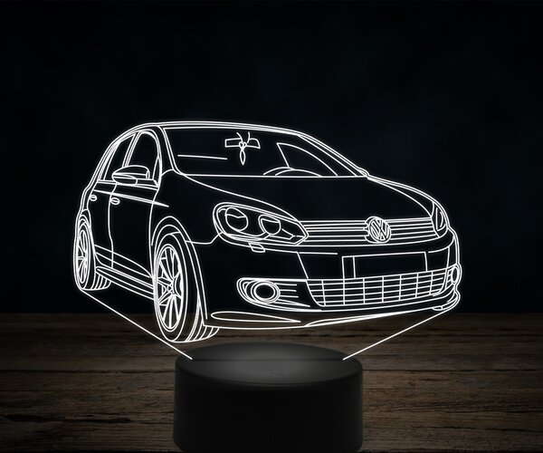 Beling 3D lampa,Volkswagen Golf Mk6, 7 farebná VW20