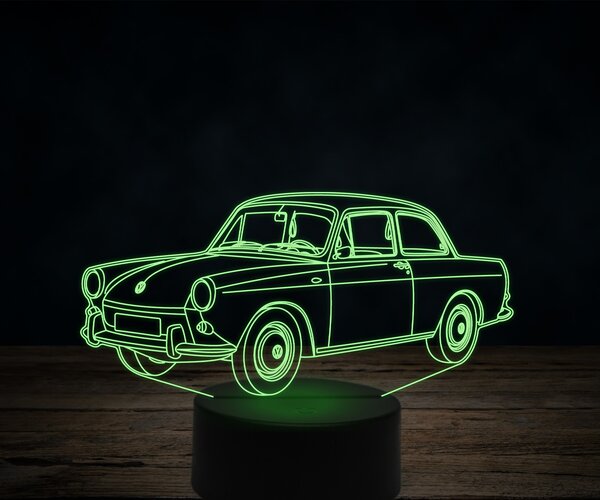 Beling 3D lampa,Volkswagen 1500 Notchback, 7 farebná VW18