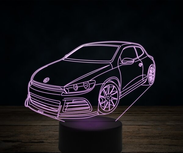 Beling 3D lampa, Volkswagen-Scirocco-R, 7 farebná VW23