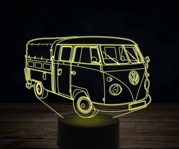 Beling 3D lampa,Volkswagen T1 Pick Up, 7 farebná VW24
