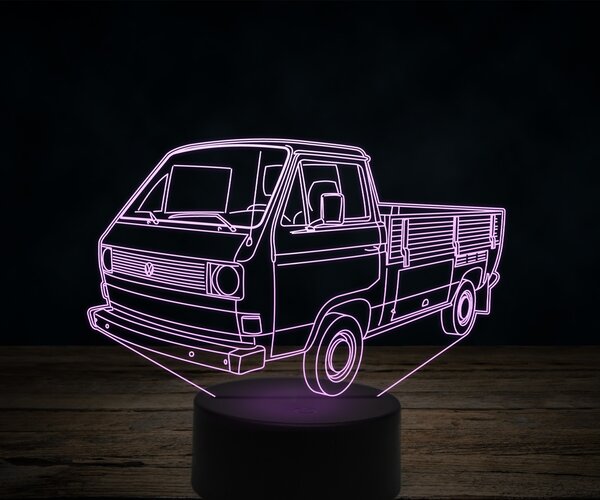Beling 3D lampa,Volkswagen Transporter 1980, 7 farebná VW27