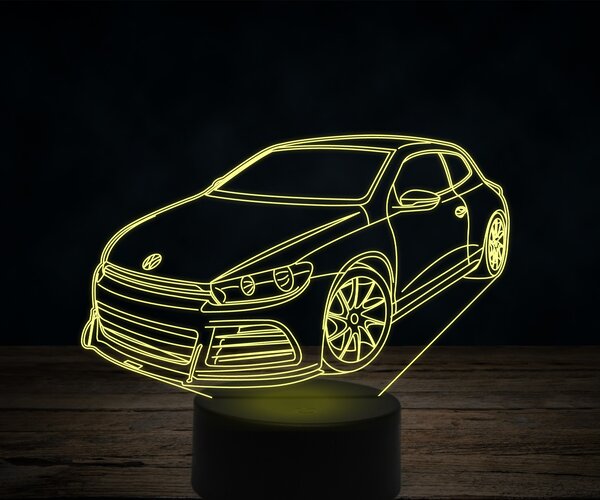 Beling 3D lampa, Volkswagen-Scirocco-R, 7 farebná VW23