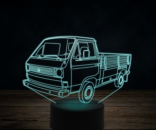 Beling 3D lampa,Volkswagen Transporter 1980, 7 farebná VW27