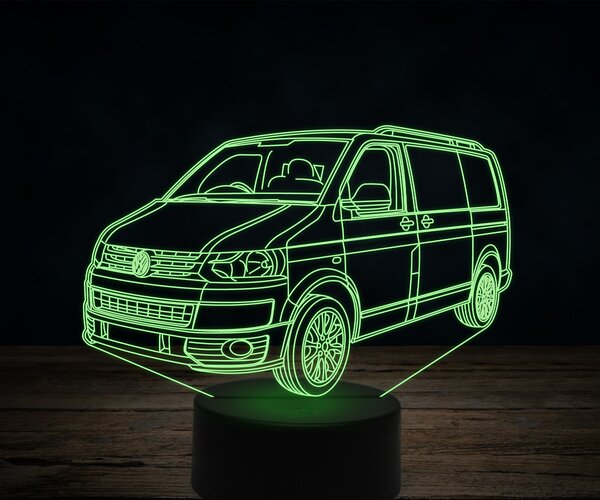 Beling 3D lampa,Volkswagen T5 van, 7 farebná VW26