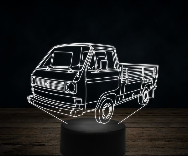 Beling 3D lampa,Volkswagen Transporter 1980, 7 farebná VW27
