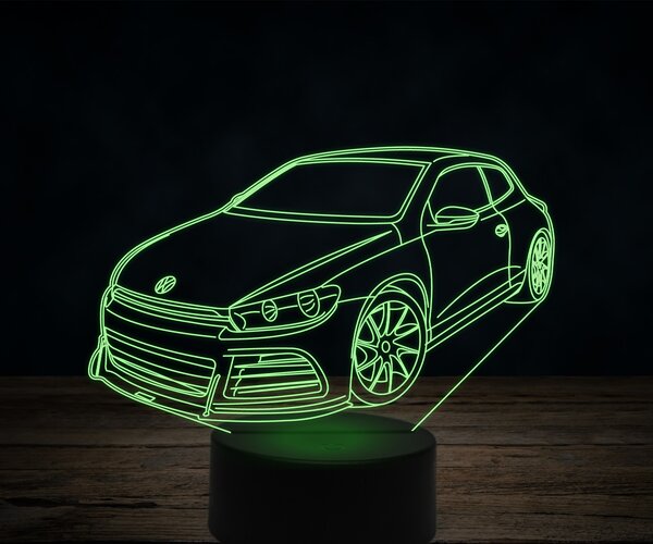 Beling 3D lampa, Volkswagen-Scirocco-R, 7 farebná VW23