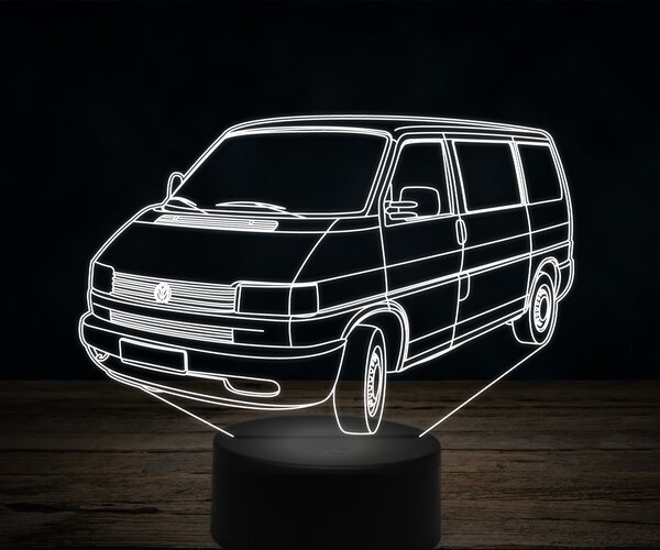 Beling 3D lampa,Volkswagen T4 van, 7 farebná VW25