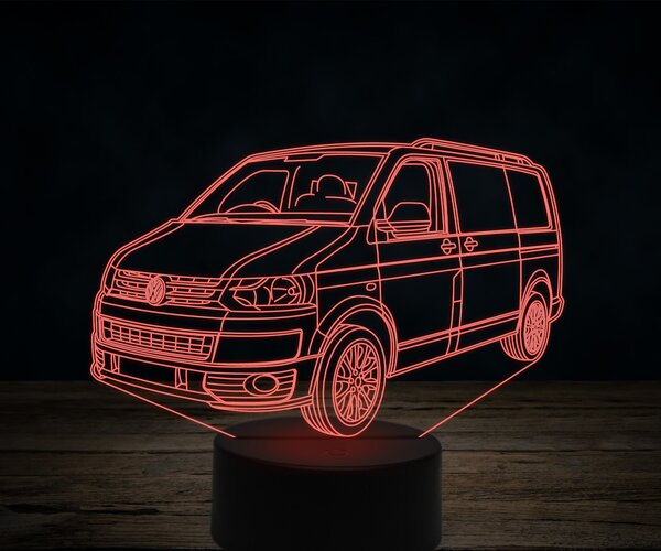 Beling 3D lampa,Volkswagen T5 van, 7 farebná VW26