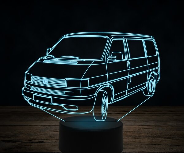 Beling 3D lampa,Volkswagen T4 van, 7 farebná VW25