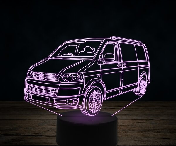 Beling 3D lampa,Volkswagen T5 van, 7 farebná VW26