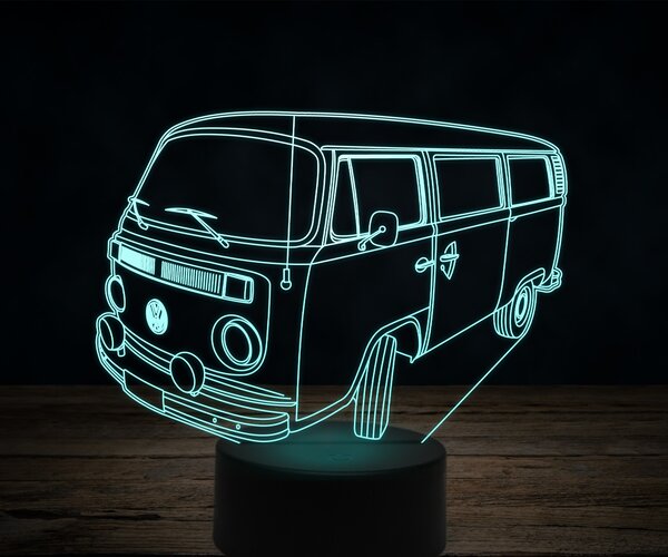 Beling 3D lampa,Volkswagen T2,7 farebná VW30