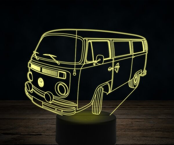 Beling 3D lampa,Volkswagen T2,7 farebná VW30