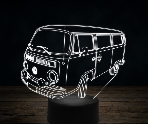 Beling 3D lampa,Volkswagen T2,7 farebná VW30