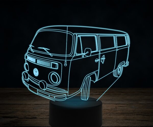 Beling 3D lampa,Volkswagen T2,7 farebná VW30