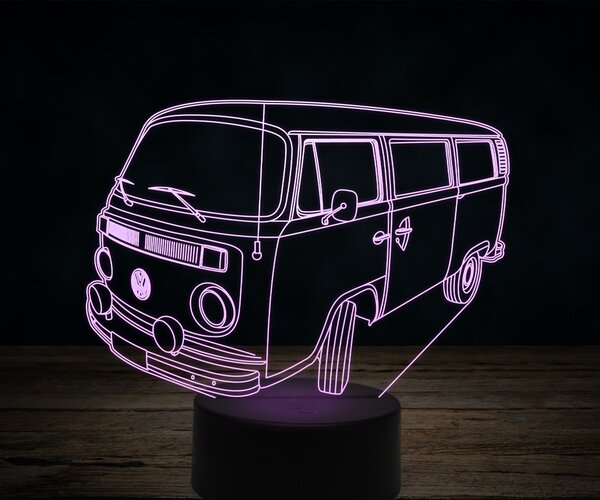 Beling 3D lampa,Volkswagen T2,7 farebná VW30