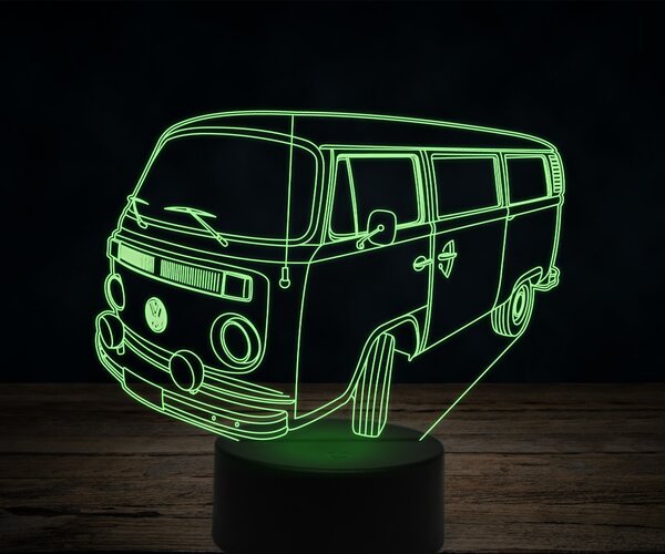 Beling 3D lampa,Volkswagen T2,7 farebná VW30