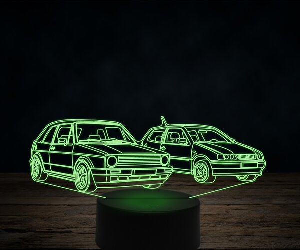 Beling 3D lampa,Volkswagen MK1 cabrio a Polo, 7 farebná VW37