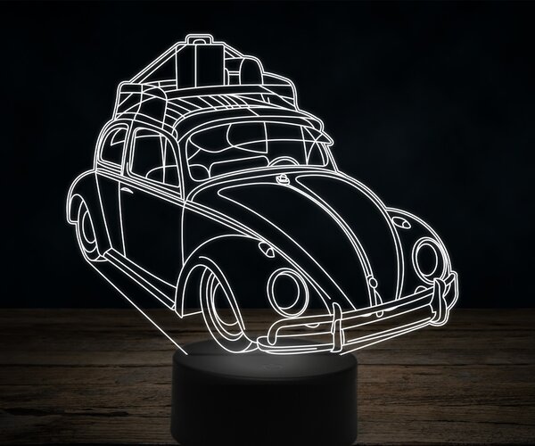 Beling 3D lampa,old Volkswagen beetle, 7 farebná VW39