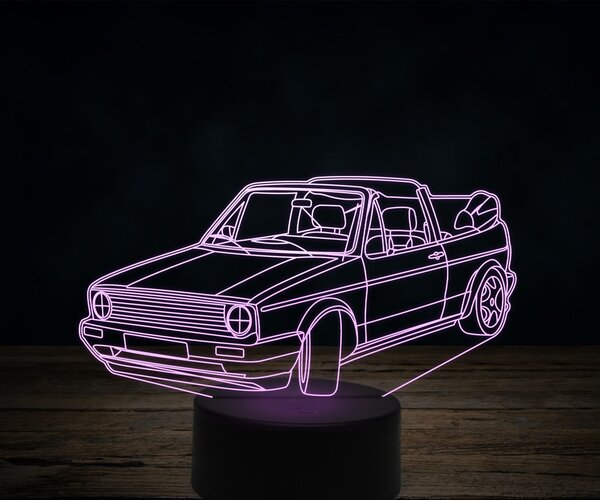Beling 3D lampa,Volkswagen MK1 cabrio 81, 7 farebná VW36