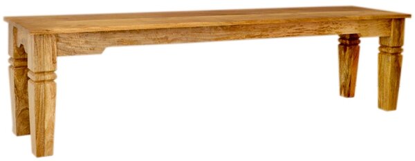 Rustikálna lavica z masívu mango 175x40