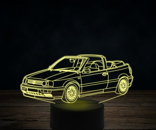 Beling 3D lampa,Volkswagen golf 3 cabrio 7 farebná VW35