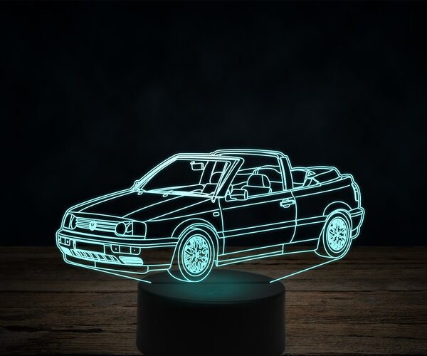 Beling 3D lampa,Volkswagen golf 3 cabrio 7 farebná VW35
