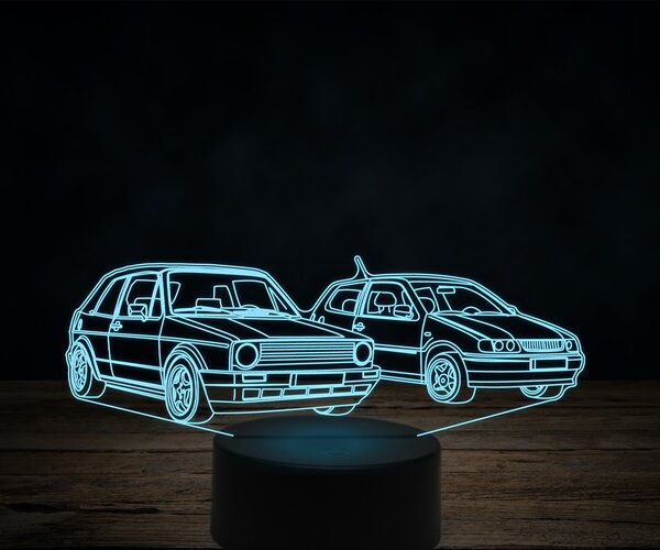 Beling 3D lampa,Volkswagen MK1 cabrio a Polo, 7 farebná VW37