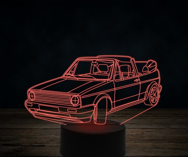Beling 3D lampa,Volkswagen MK1 cabrio 81, 7 farebná VW36