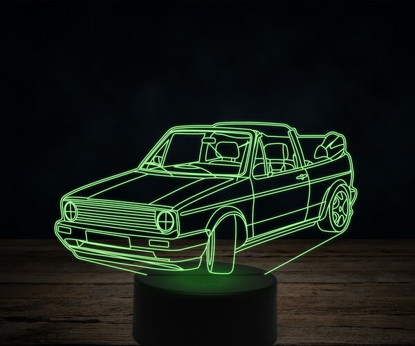 Beling 3D lampa,Volkswagen MK1 cabrio 81, 7 farebná VW36