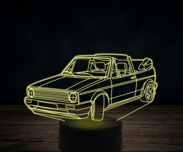 Beling 3D lampa,Volkswagen MK1 cabrio 81, 7 farebná VW36