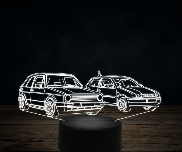 Beling 3D lampa,Volkswagen MK1 cabrio a Polo, 7 farebná VW37