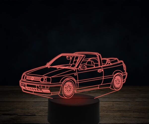 Beling 3D lampa,Volkswagen golf 3 cabrio 7 farebná VW35