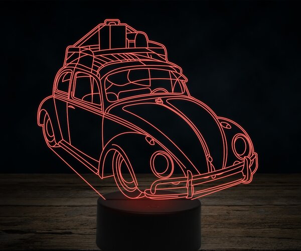 Beling 3D lampa,old Volkswagen beetle, 7 farebná VW39