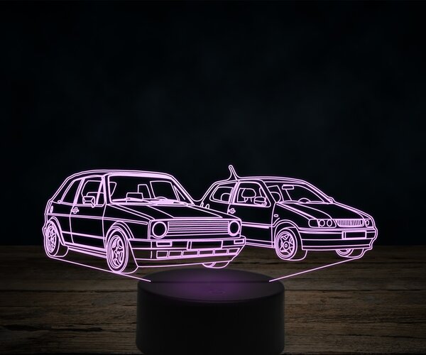 Beling 3D lampa,Volkswagen MK1 cabrio a Polo, 7 farebná VW37