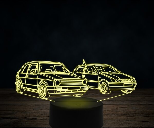 Beling 3D lampa,Volkswagen MK1 cabrio a Polo, 7 farebná VW37