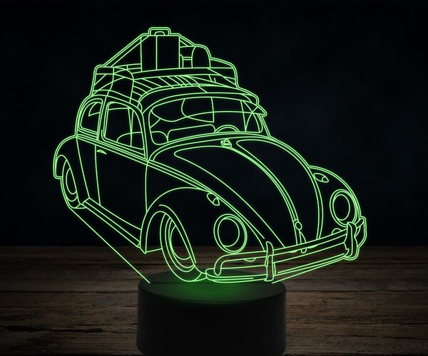 Beling 3D lampa,old Volkswagen beetle, 7 farebná VW39