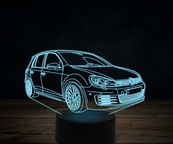 Beling 3D lampa, Volkswagen GTI, 7 farebná VW42